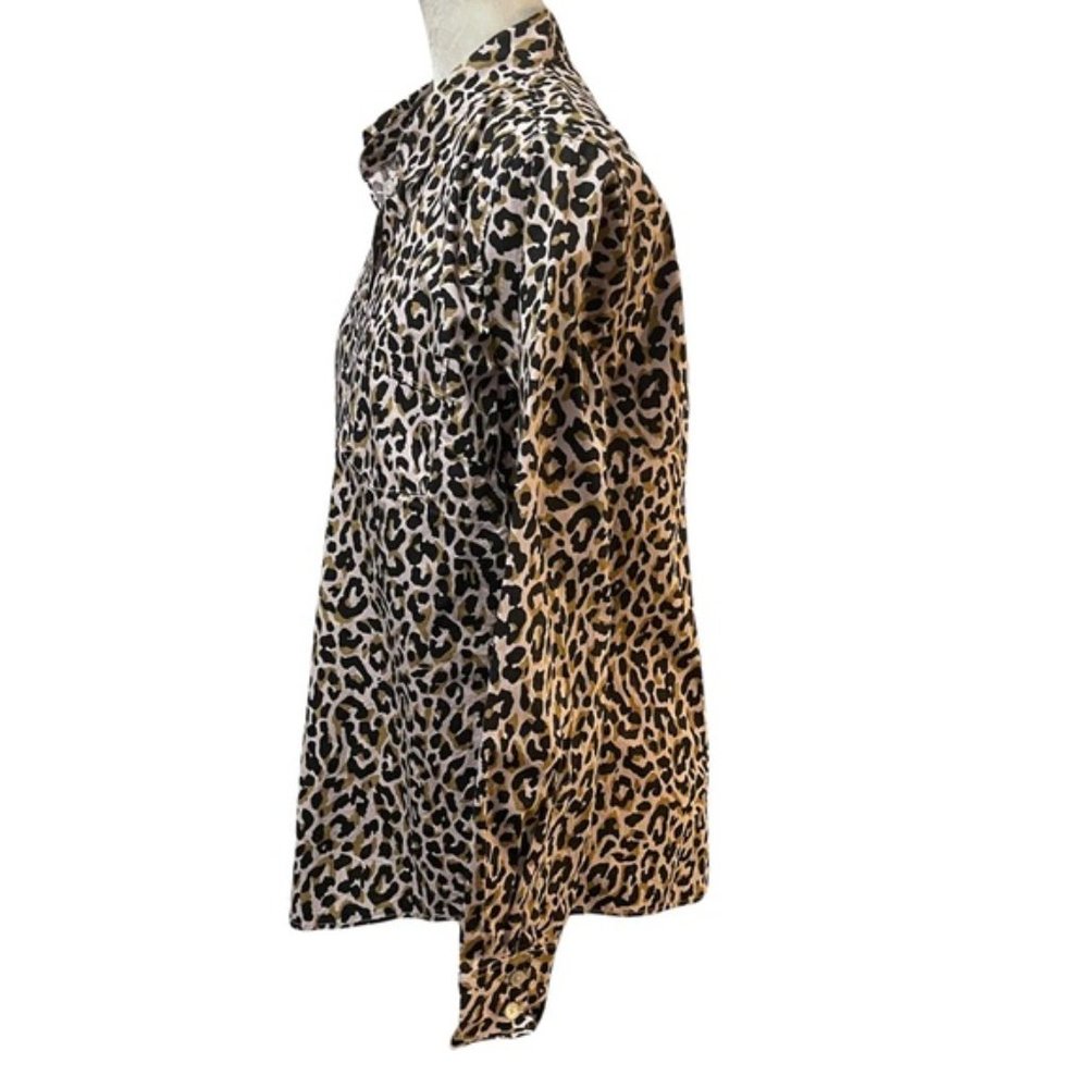 J. Crew Factory Animal Print Button Down - Picture 4 of 8